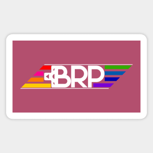 Boss Rush Pride Logo White and Rainbow Sticker